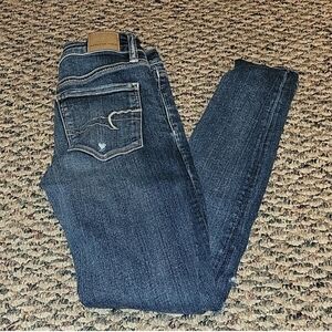 AEO Women's Blue Jeans Hi-rise Jeggings Size 2 REG